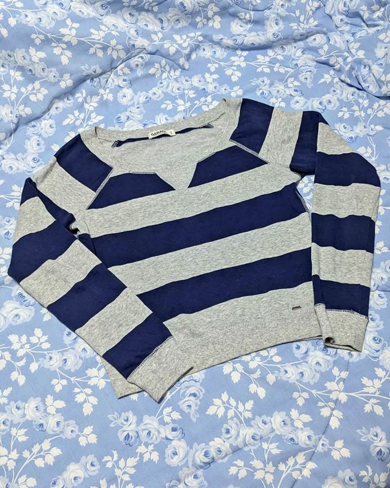 Garage Striped Long-Sleeve Sweater