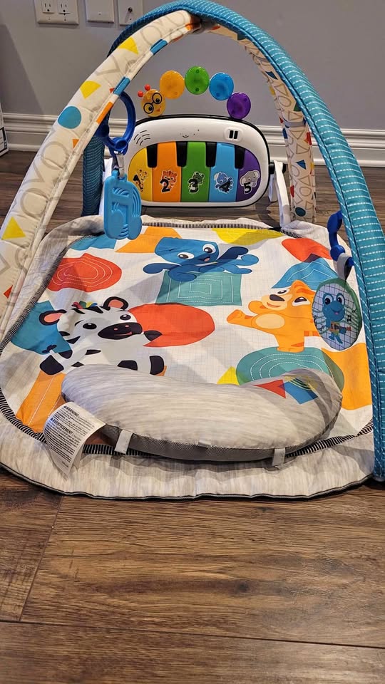 Baby Einstein Activity Gym Play Mat with Piano and hanging toys