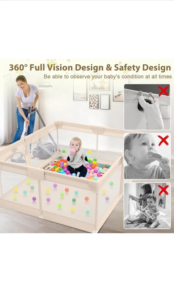 Playpen for Babies and Toddlers 71x59inch image indicator(5)