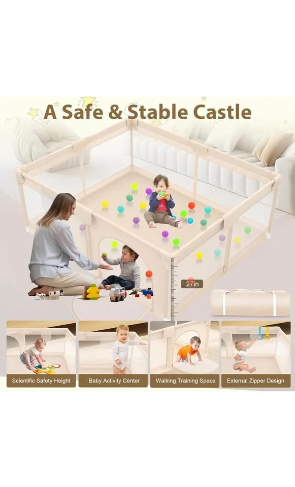 Playpen for Babies and Toddlers 71x59inch image indicator(6)