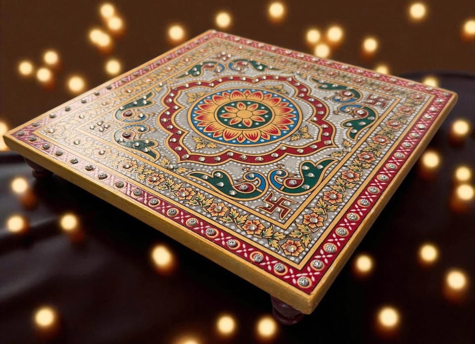 Square Marble Chowki 8x8 inches - photo 2