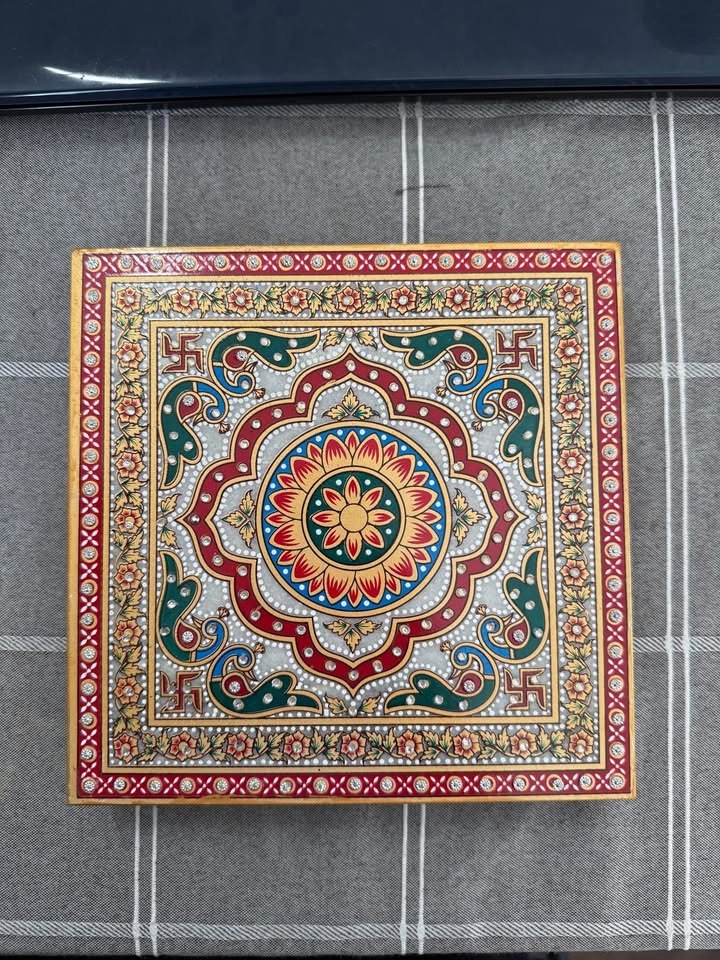 Square Marble Chowki 8x8 inches - photo 3
