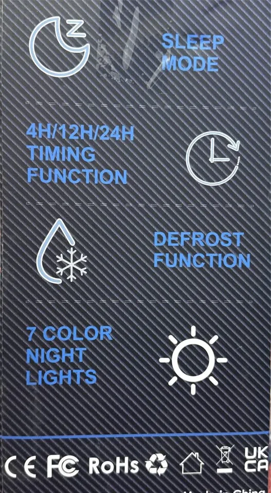 Dehumidifier 106oz 960 Sq.ft Ultra Quiet 7 Led Colors image indicator(2)