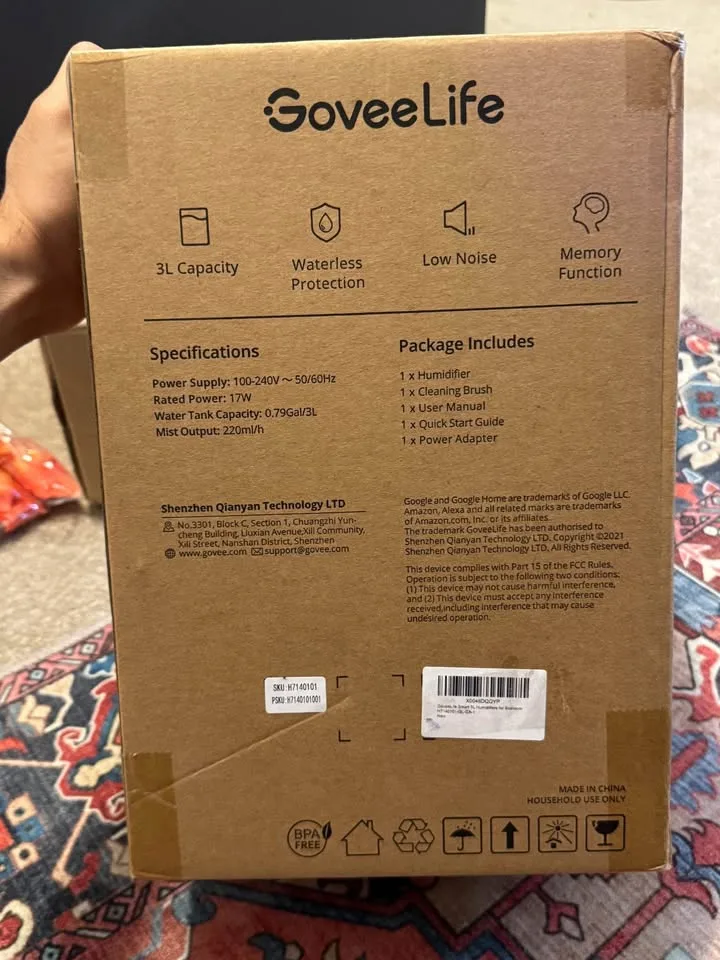 GoveeLife Smart 3L Humidifiers for Bedroom image indicator(3)