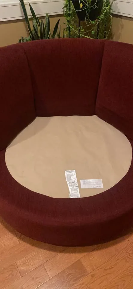 Room & Board 51" Red Swivel Chair image indicator(3)