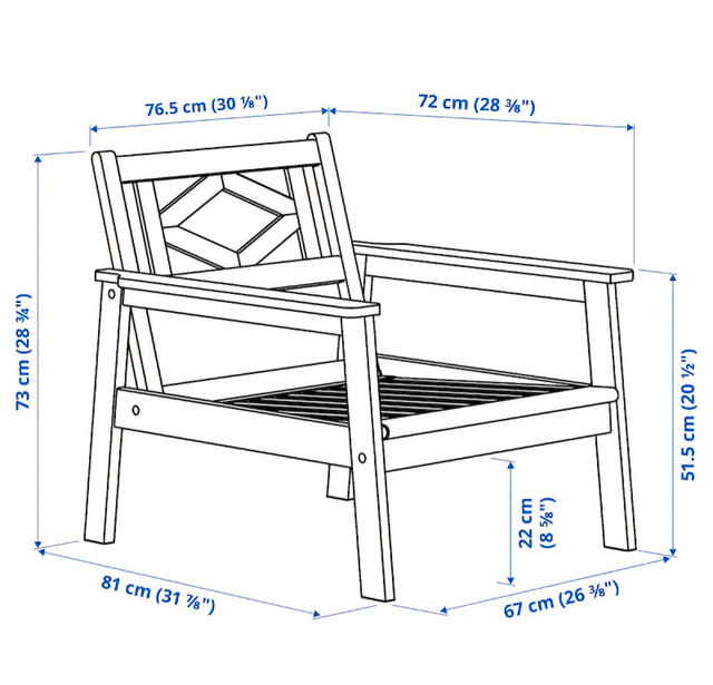Outdoor Chairs - IKEA Bondholmen Grey - photo 3