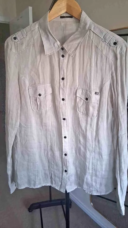 IKKS Ramie/Linen Long-Sleeve Shirt thumbnail