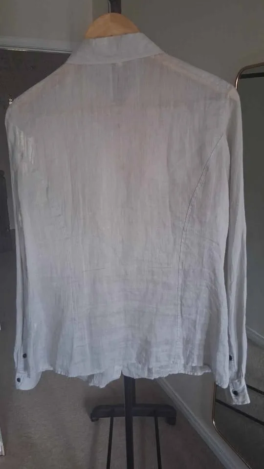 IKKS Ramie/Linen Long-Sleeve Shirt image indicator(4)