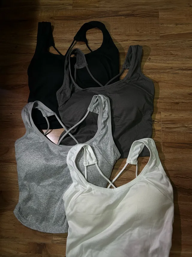 4 Assorted Colourful Crop Tops