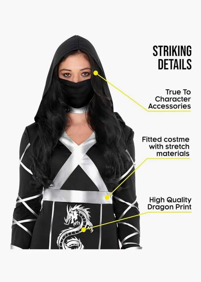 Silver Ninja Playsuit Halloween Costume image indicator(2)