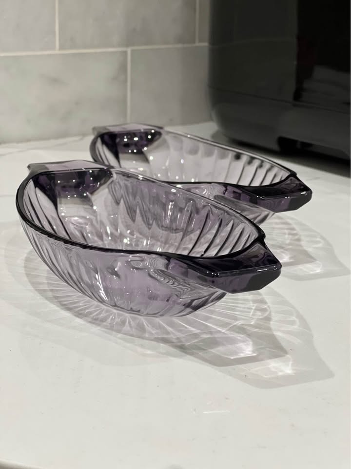 Luminarc Amethyst Purple Banana Split Dishes (Set of 2) - photo 2