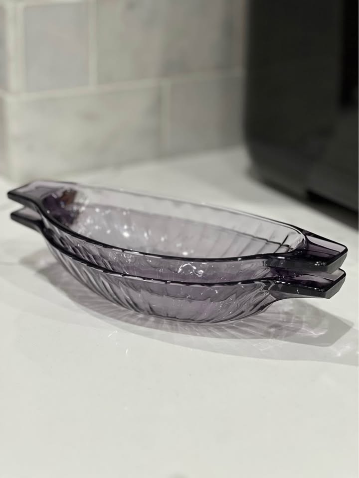 Luminarc Amethyst Purple Banana Split Dishes (Set of 2) - photo 3