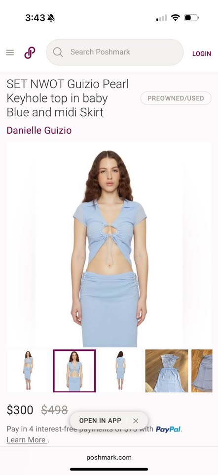 Danielle guizio set blue and pearls - photo 3