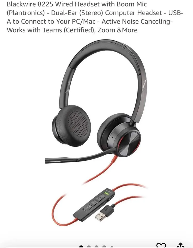 Brand new in box black wire noise cancelling headset image indicator(4)