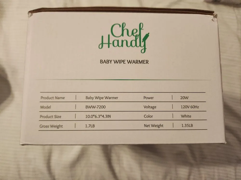 Chef Handy Baby Wipe Warmer BWW-7200 - New thumbnail