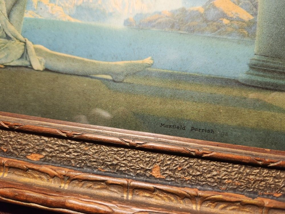 Maxfield Parrish 'Daybreak' Vintage Framed Lithograph - photo 2