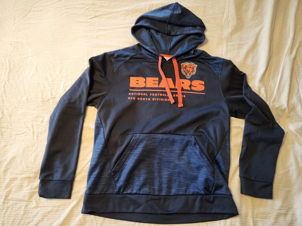 Chicago Bears Women's Dark Blue Hoodie Large thumbnail