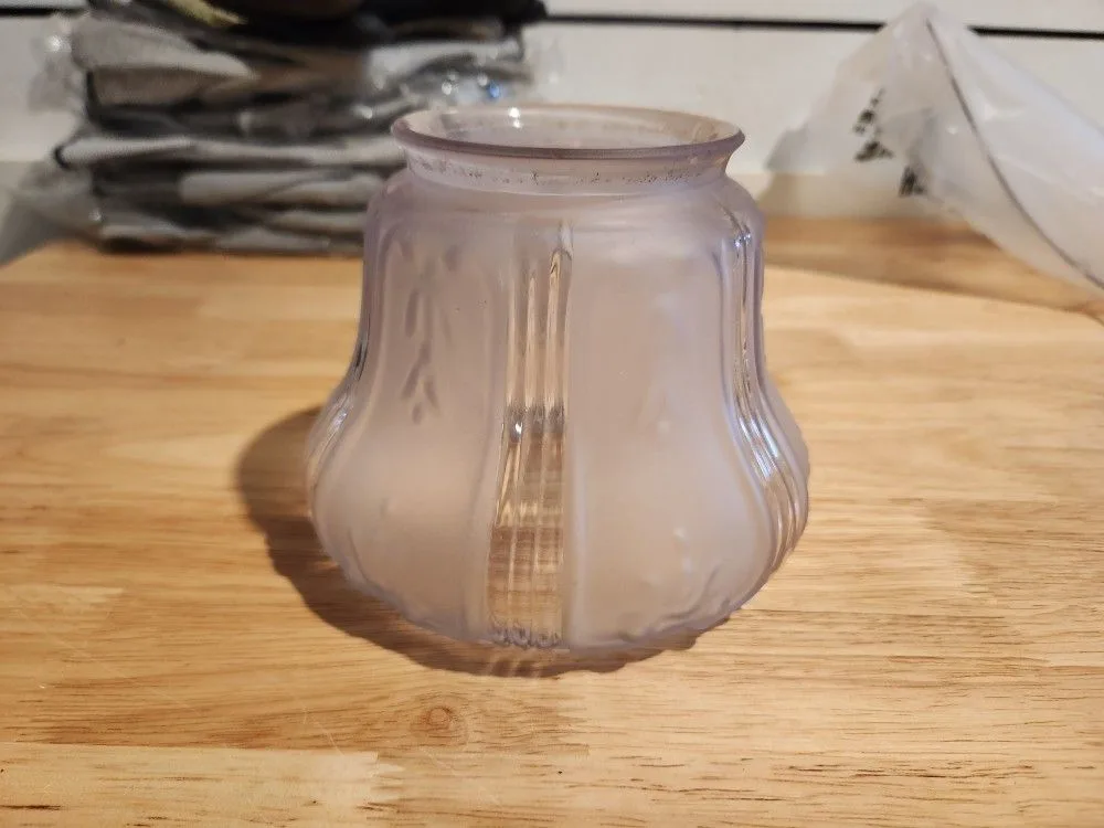 Vintage Glass Lamp/Light Shade 3-3/8" Fitter thumbnail