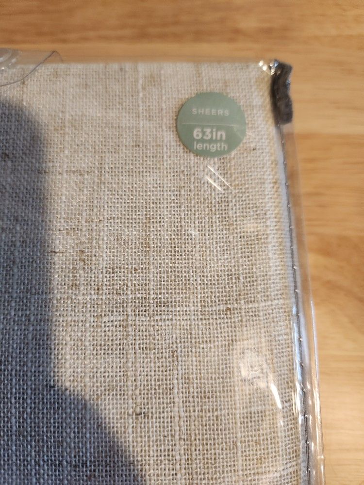 Devon Window Sheer Curtain Panel 50x63 Beige - Qty 3 - photo 5