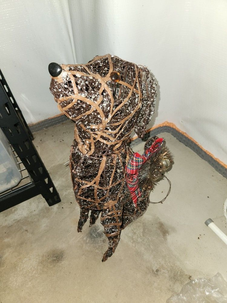 Light-up Holiday Christmas Dog 10"x19"x32"