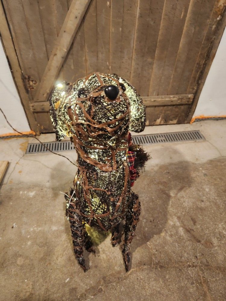 Light-up Holiday Christmas Dog 10"x19"x32" - photo 3