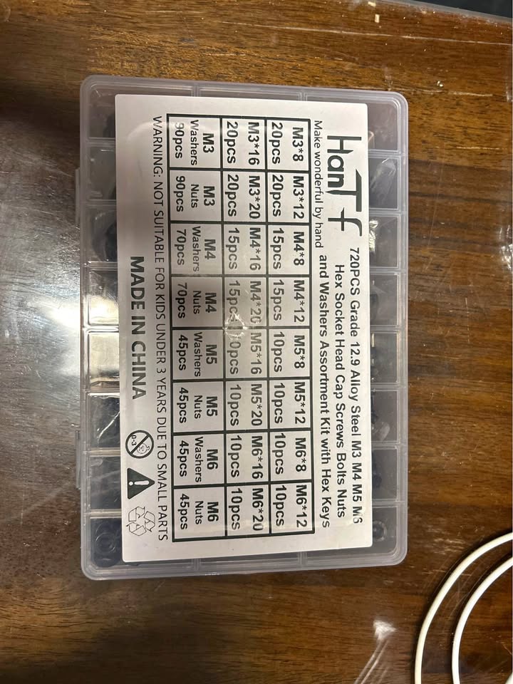720PCS Grade 12.9 Alloy Steel M3 M4 M5