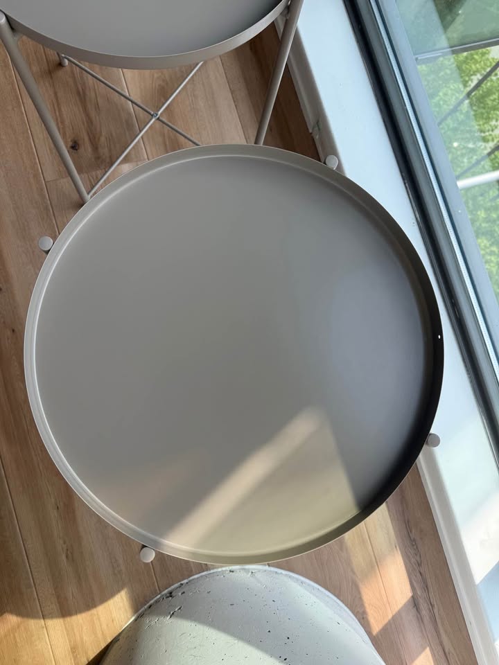 Lightly Used - IKEA GLADOM Tray table, dark gray-beige x 2 - photo 4