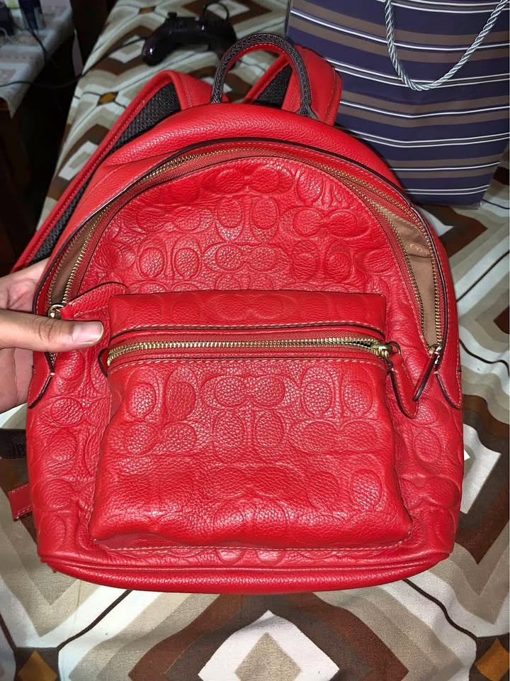 COACH Charter Backpack 24 In Signature Leather