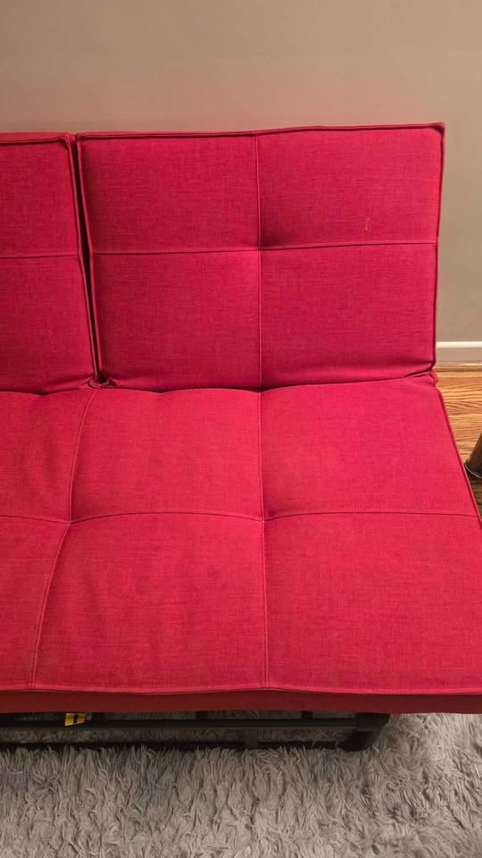 Red Futon Sofa - photo 4