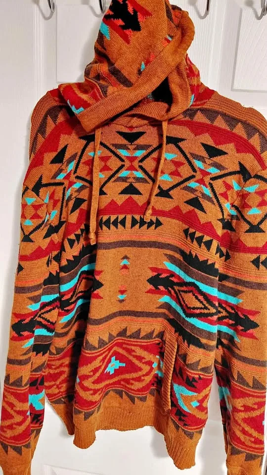 Wool knitted sweater, size XL. Oversized fit.