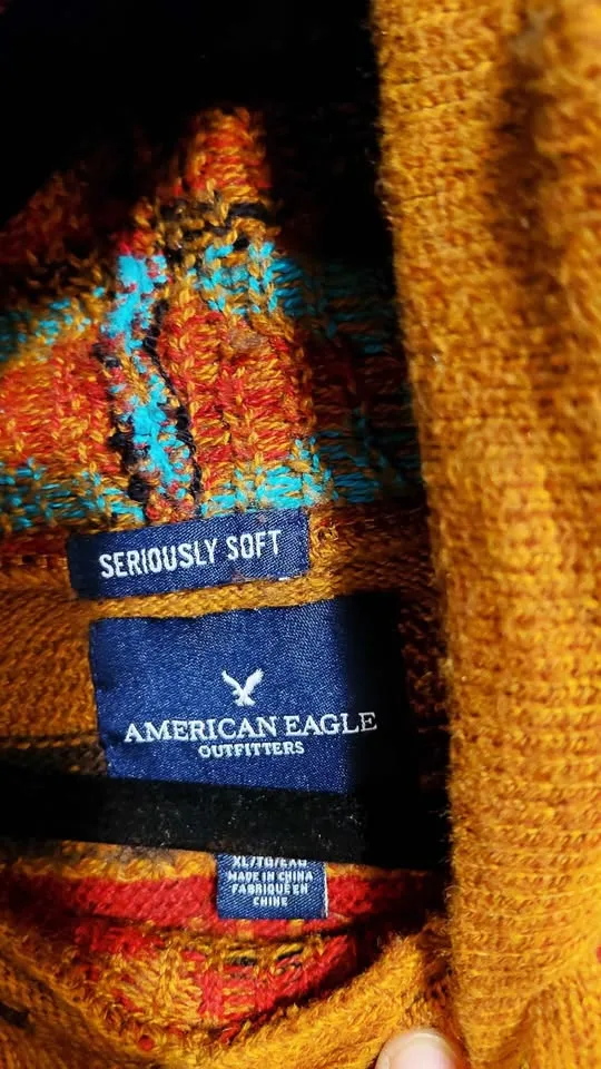 Wool knitted sweater, size XL. Oversized fit. image indicator(2)