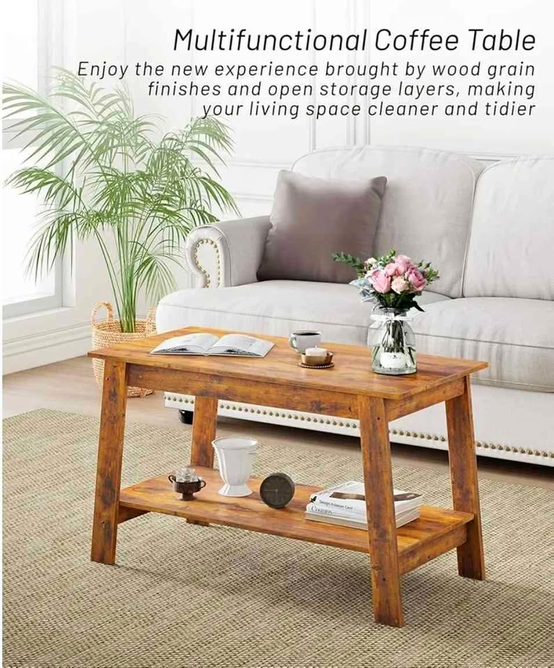 IDEALHOUSE Coffee Table, Rustic Coffee Tables