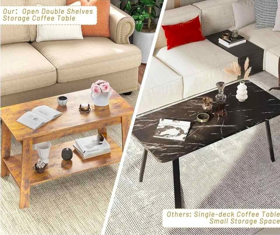 IDEALHOUSE Coffee Table, Rustic Coffee Tables - photo 3