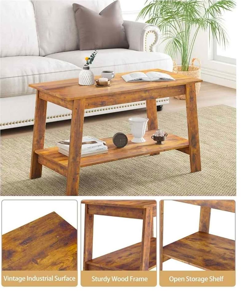 IDEALHOUSE Coffee Table, Rustic Coffee Tables - photo 4