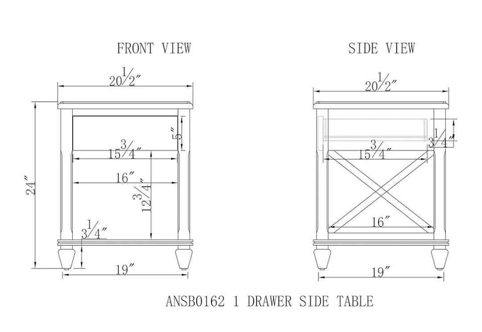 Stockbridge Wood End Table with Drawer - photo 2