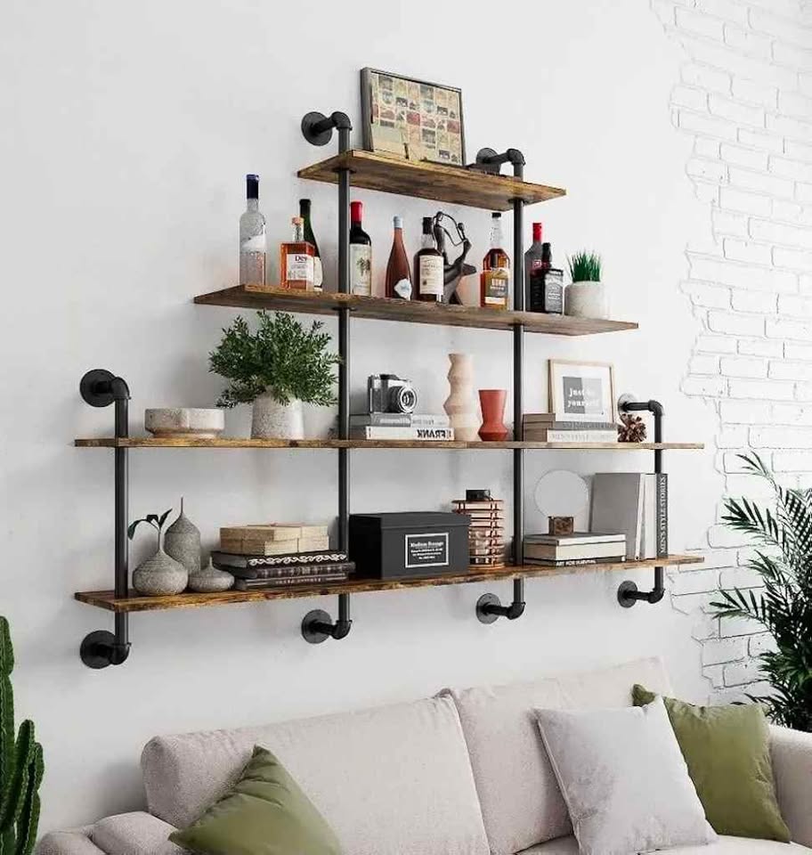 63" Industrial Pipe Shelving - 4 Tier - photo 3