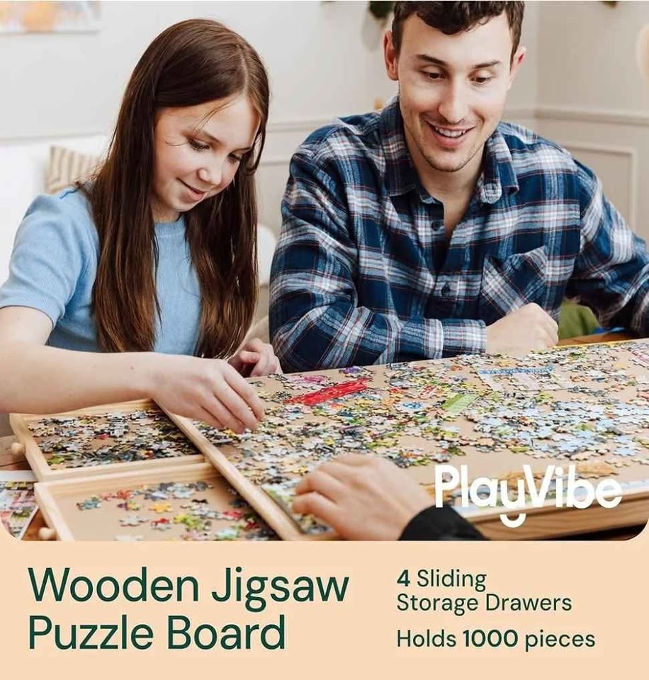 Playvibe 1500 piece 6 drawer portable puzzle table - photo 4