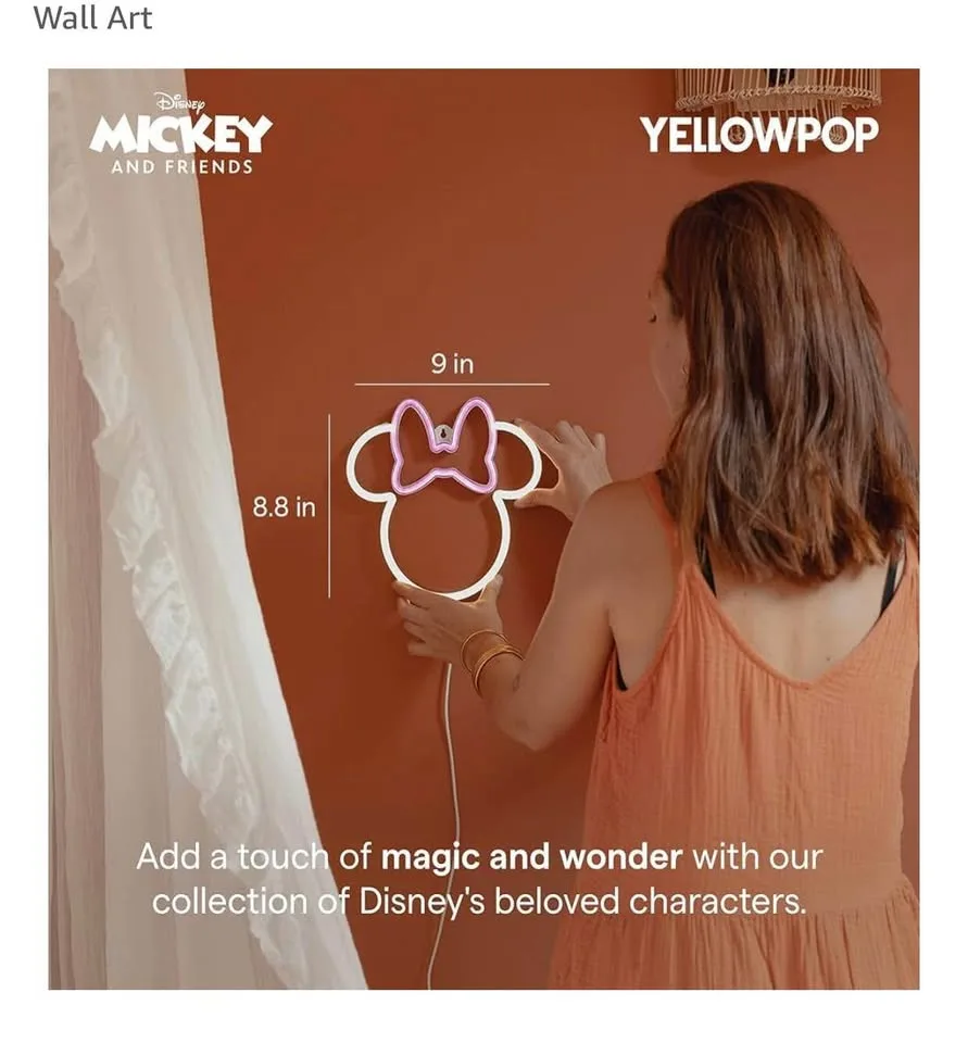 Yellowpop Neon Signs Wall Decor, Disney Minnie Mouse image indicator(2)
