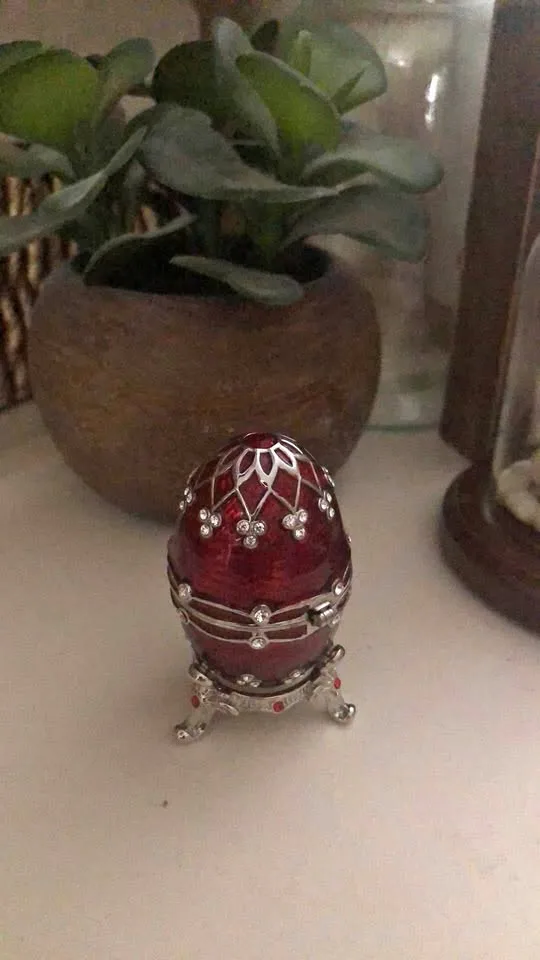 Faberge Enamel Egg Trinket Box thumbnail