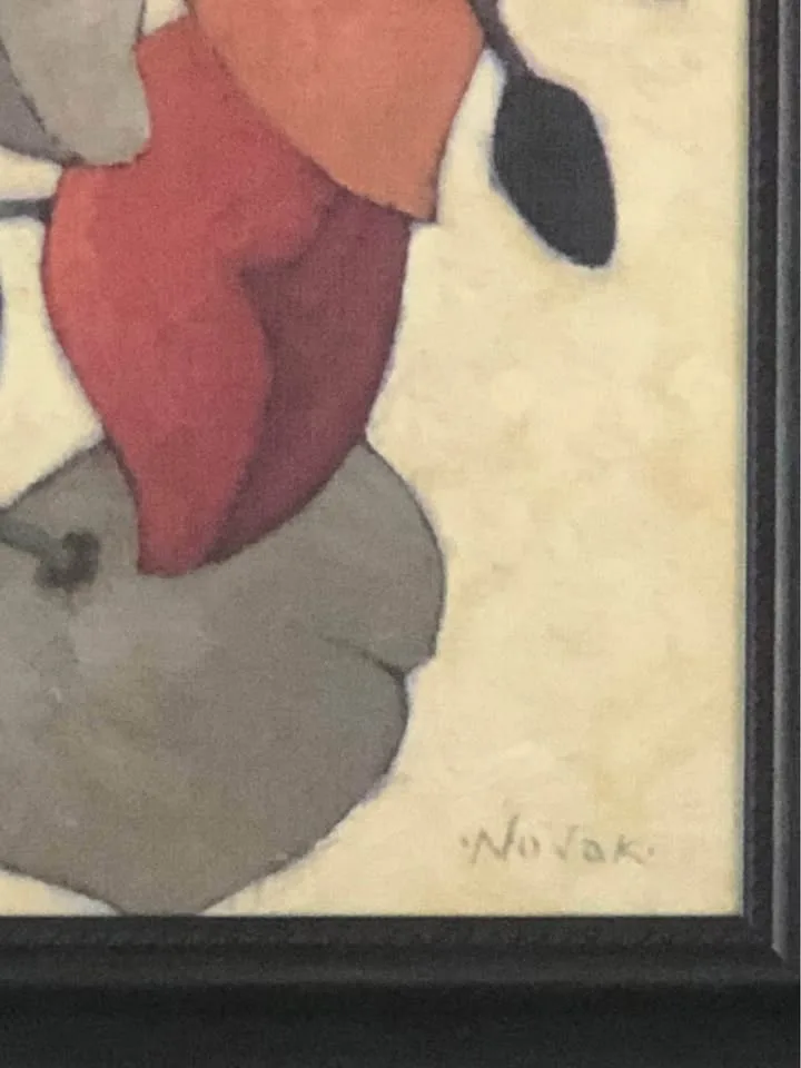 Pumpkin Poppies Framed Canvas by Shirley Novak image indicator(2)