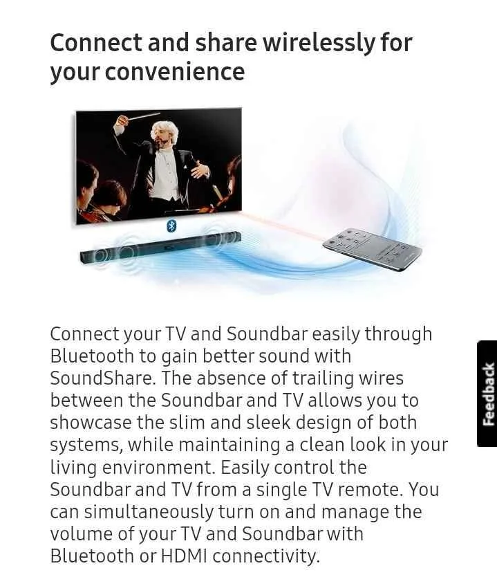 Powerful Samsung Sound Bar + Subwoofer image indicator(6)