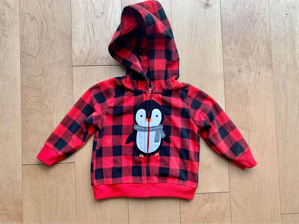 6-9m Buffalo Plaid Hooded Jacket