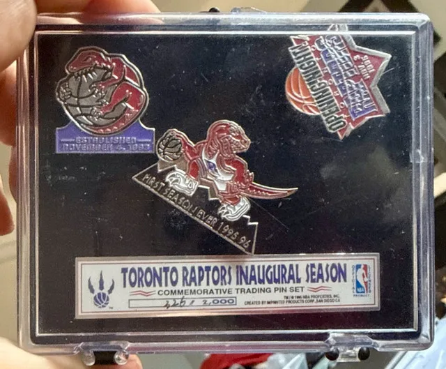 Toronto Raptors Inaugural Season Trading Pin Set thumbnail