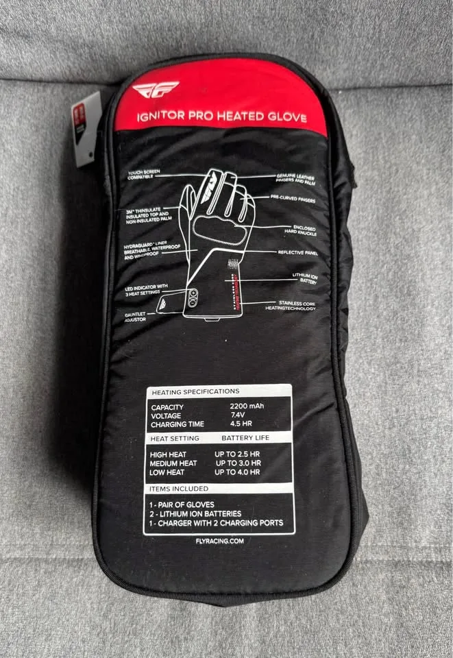 Fly Ignitor Pro Heated Motorcycle Gloves (size XL) image indicator(4)