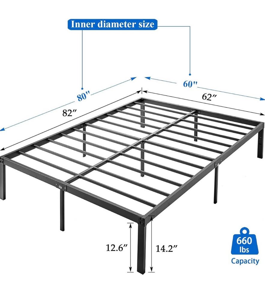 Queen Size bed frame 14” height - photo 5