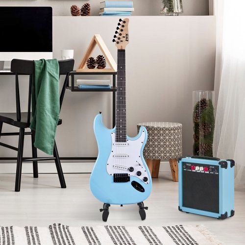 LyxPro Electric Guitar & Accessories - Retro Blue