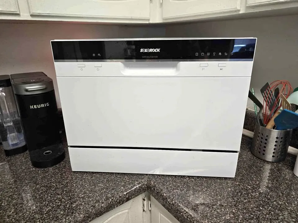 Countertop dishwasher with hookups