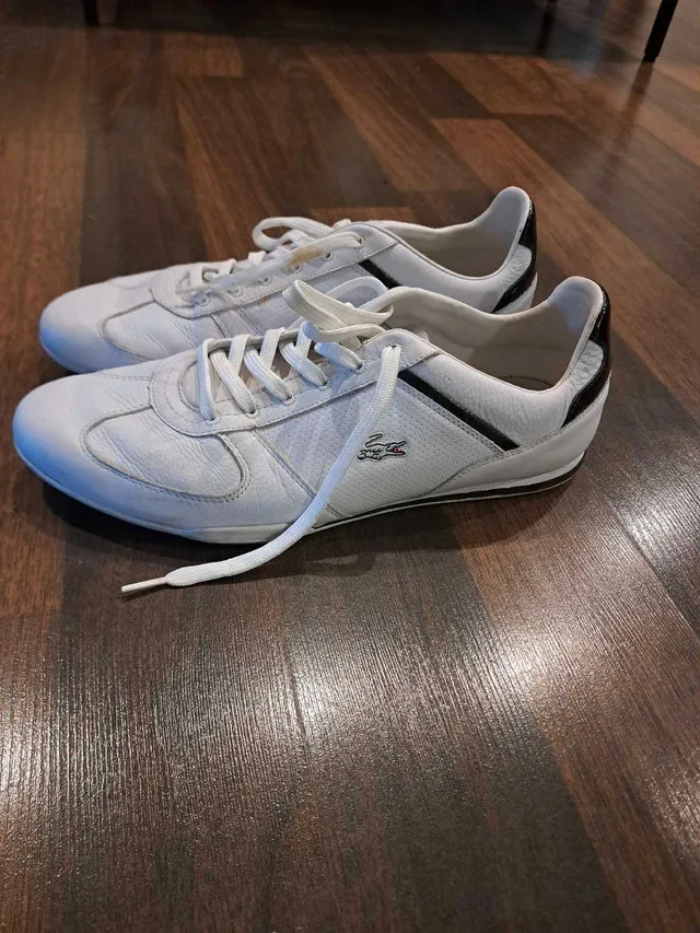 Lacoste leather white shoes thumbnail