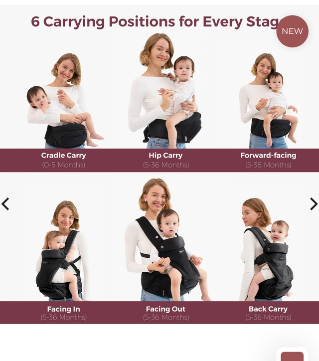 Momcozy 2-in-1 Hip Seat Baby Carrier - photo 3