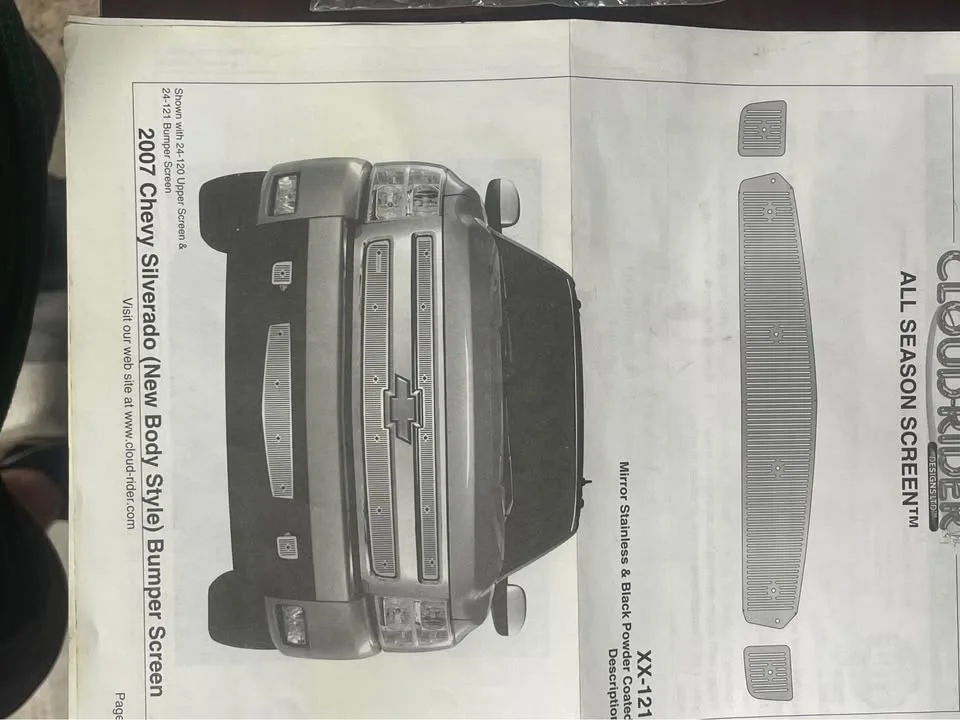 Chevy Silverado Bumper Screen Pieces image indicator(2)